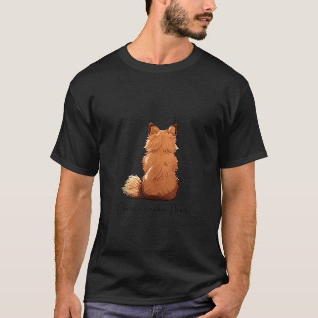 Camiseta Mãe da Pomerânia Cachorro Cachorro Cachorro Esnoje (Frente)