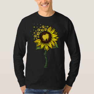 Camiseta Mãe da Pomerânia Girassol Pomerânia Cão Mãe Mãe