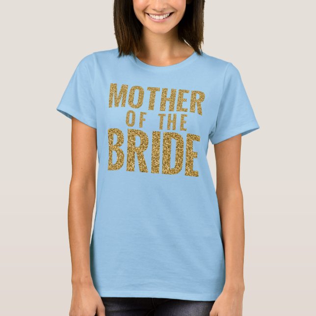 Camiseta Mãe da Ponte Simulada Bloco Glitter Dourado (Frente)