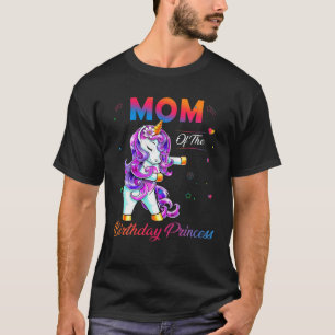 Camiseta Mãe Da Princesa De Aniversário A Fogar Homens Do U