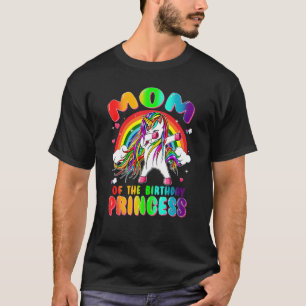 Camiseta Mãe da Princesa de Aniversário Garota Adolescente 