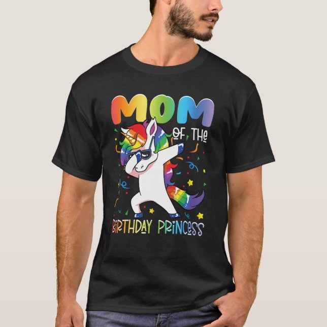 Camiseta Mãe da Princesa de Aniversário, Meninas, Dabbing U (Frente)
