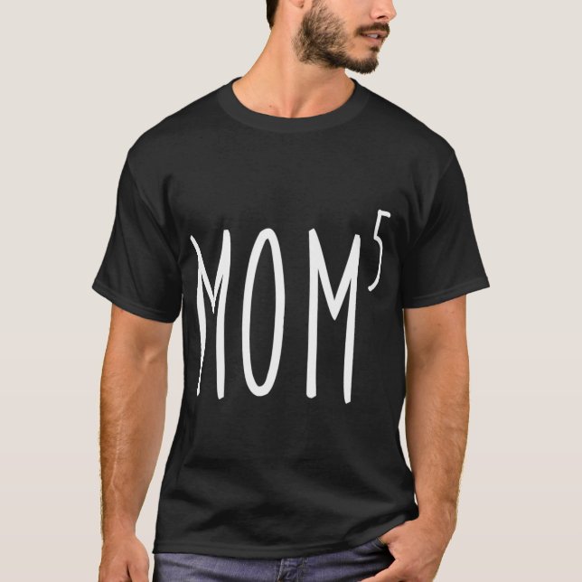 Camiseta Mãe Da Quinta Mãe De Cinco Crianças. (Frente)