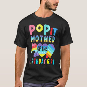 Camiseta Mãe Da Rapariga De Aniversário Pop It Unicorn Birt