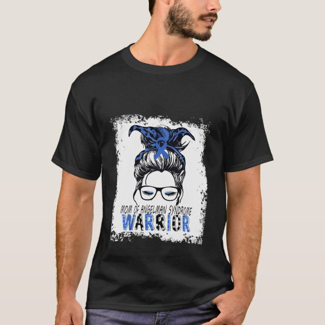 Camiseta Mãe Da Síndrome De Angelman Warriori Veste Azul Po (Frente)