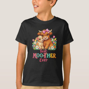 Camiseta Mãe da Vaca das Terras Altas da Escócia Feliz Dia
