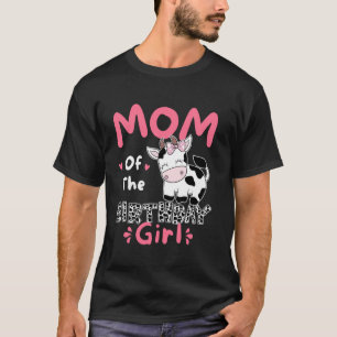 Camiseta Mãe Da Vaca De Fazenda De Aniversário Família Comb
