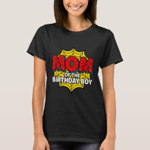Camiseta Mãe das Crianças do Menino do Aniversário Tema da