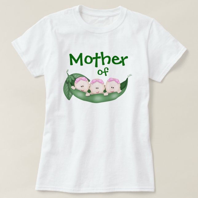 Camiseta Mãe das Meninas Triplet (Frente do Design)