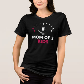 Camiseta Mãe De 2 Crianças Engraçadas Com Dia de as mães