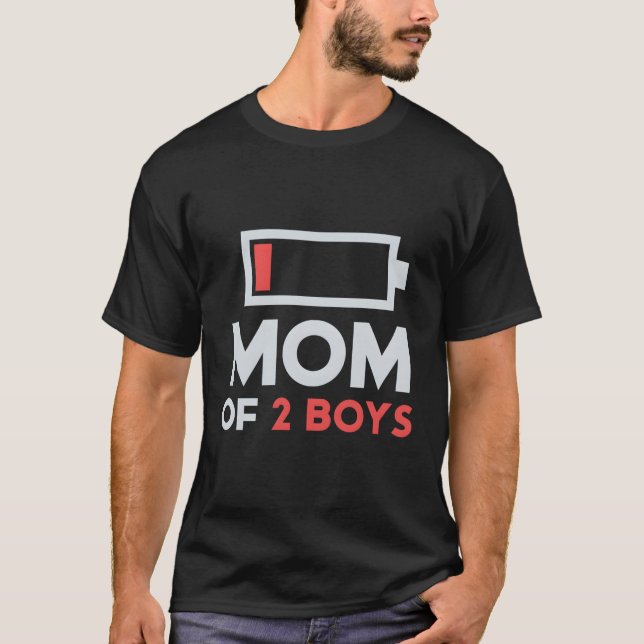 Camiseta Mãe De 2 Do Filho Dia de as mães (Frente)