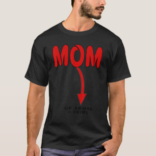Camiseta Mãe De 2 Meninos + 1 Garota Sem Agulha Nula Sem Pr