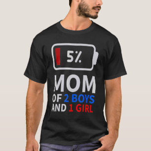 Camiseta Mãe de 2 rapazes 1 mãe de bateria baixa