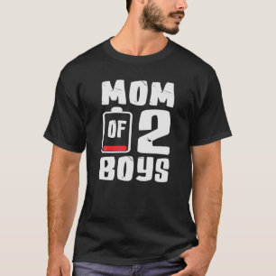 Camiseta MÃE DE 2 RAPAZES DE Dia de as mães Filho