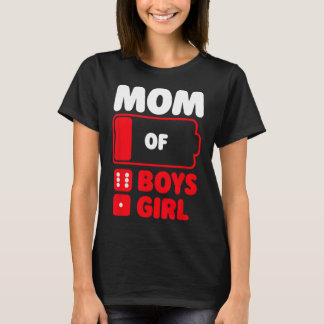 Camiseta Mãe De 6 Meninos E Uma Rapariga