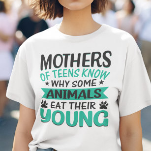 Camiseta Mãe de adolescentes sarcástica irônica e engraçada