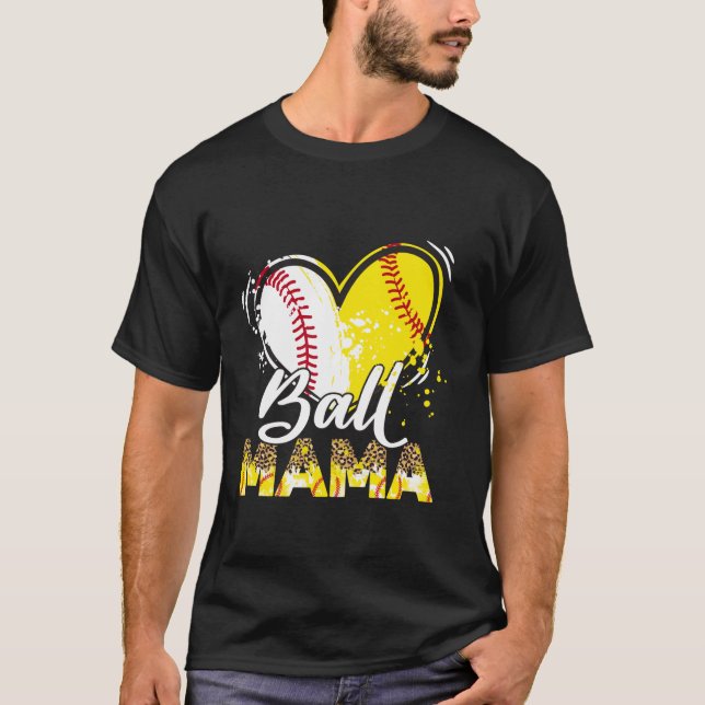 Camiseta Mãe de Ambos Beisebol Softball e Fama de Combinaçã (Frente)