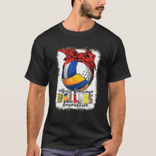 Camiseta Mãe De Ambos Golfe De Voleibol Ocupado Fazendo Bal