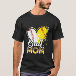 Camiseta Mãe de Ambos os Beisebol do Softball e da Família