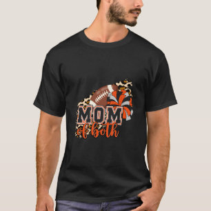 Camiseta Mãe De Ambos Os Futebol Cheio Laranja Pom Leopar