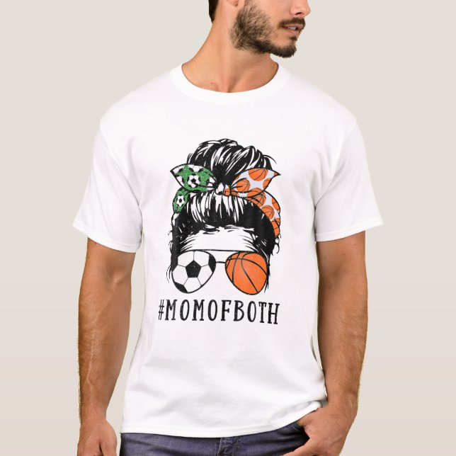 Camiseta Mãe De Ambos Os Óculos De Sol De Bun Soccer De Bas (Frente)