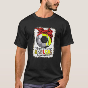 Camiseta Mãe De Ambos Os Tênis De Futebol Ocupado Fazendo B