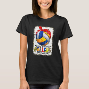 Camiseta Mãe De Ambos Os Voleibol De Basquete Ocupado Para