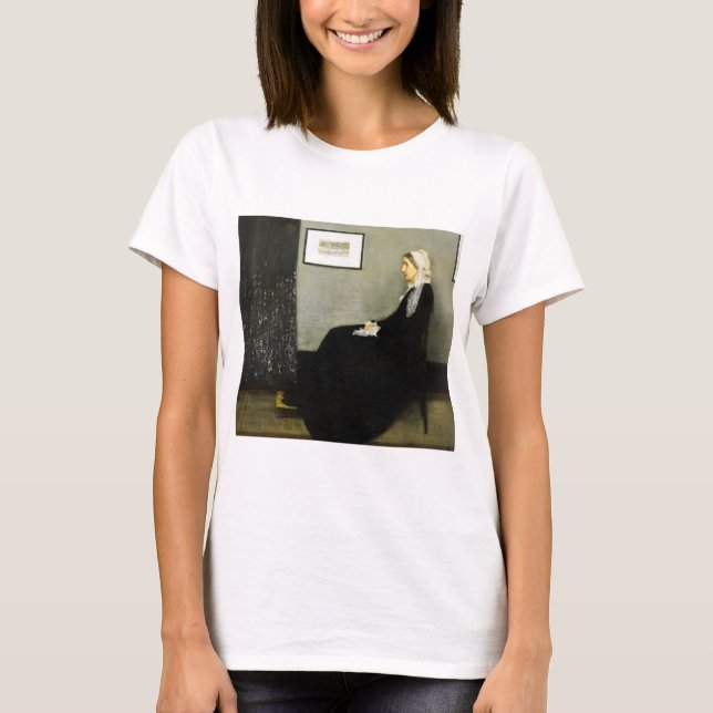 Camiseta Mãe de assobio por James Abbott McNeill Whistler (Frente)