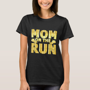 Camiseta Mãe de atleta da fugitiva feminina no Dia de as mã
