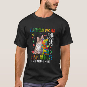 Camiseta Mãe de Autista Criando Gato Herói Conscientização