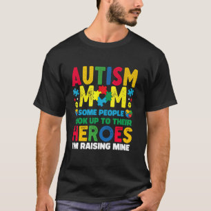 Camiseta Mãe de Autista Criando Herói Mês de Conscientizaçã