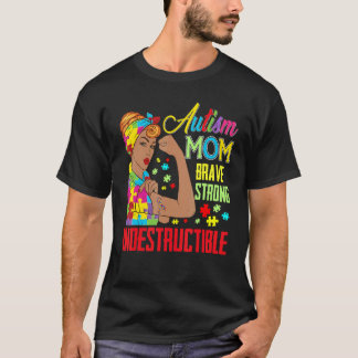 Camiseta Mãe de autista inquebrantável Conscientização do a