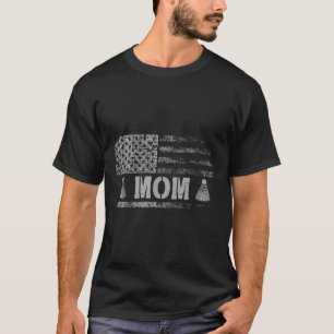 Camiseta Mãe de Badminton Americana Bandeira dos EUA Equipe