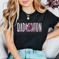 Mãe de Badminton Raquete Rosa Tipografia Camadas