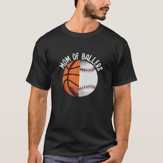 Camiseta Mãe De Ballers Basball Sofball (Frente)