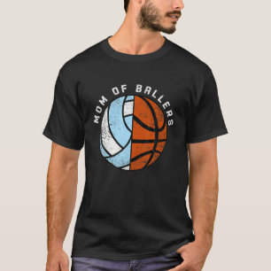 Camiseta Mãe De Ballers Engraçado De Voleibol Mãe T S