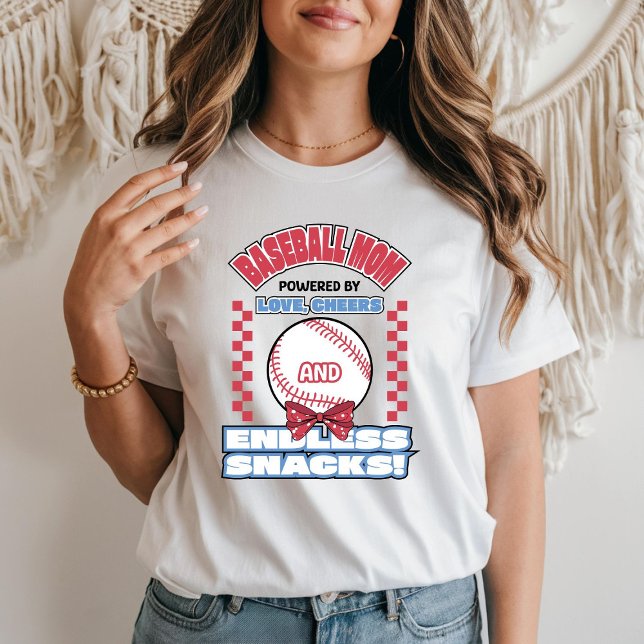 Camiseta Mãe de baseball com amor e felicidade (Criador carregado)