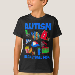 Camiseta Mãe de basquete autismo mama conscientização do au