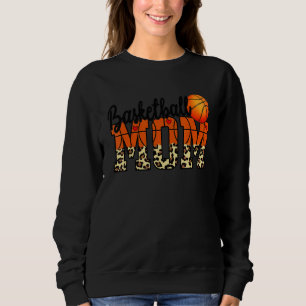 Camiseta Mãe De Basquete Com Leopardo E Coração Vermelho Pa
