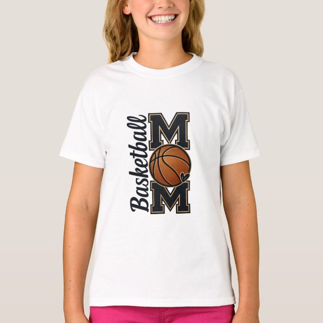 Camiseta Mãe de Basquete Estilo Varsity Dourado Time Esport (Frente)