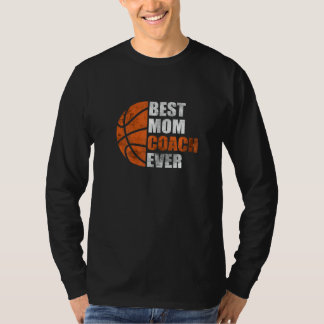 Camiseta Mãe de Basquete Feminina Retro Melhor Treinadora d