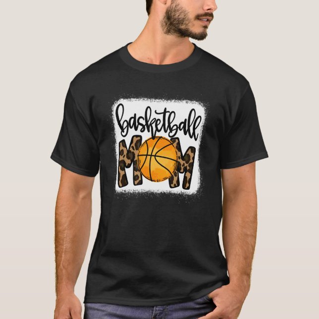 Camiseta Mãe de basquete Leopardo Mama de Basquete (Frente)