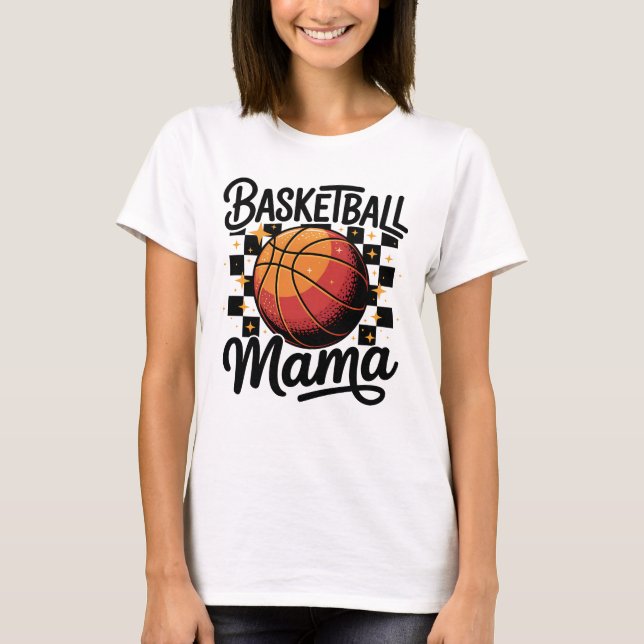 Camiseta Mãe de Basquete Mãe Retro (Frente)