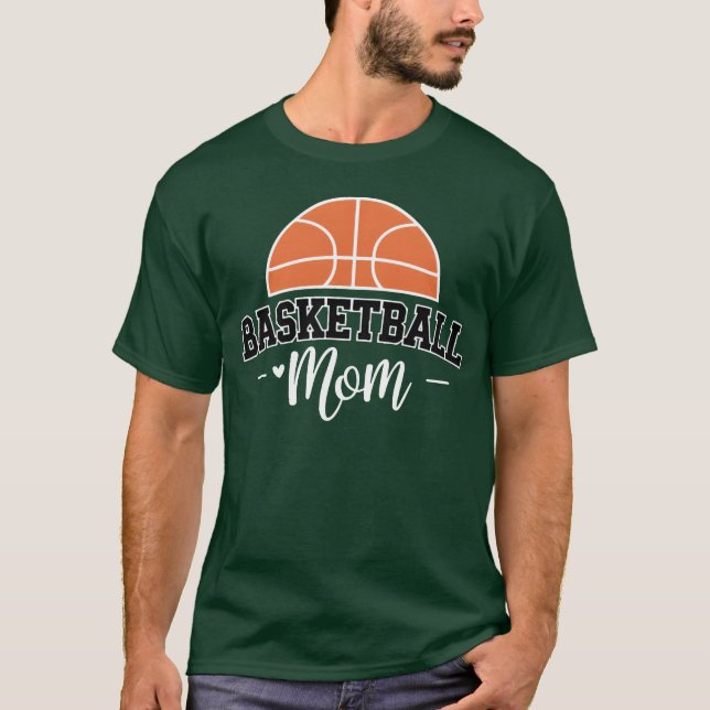 Camiseta Mãe de Basquete Orgulhosa Presente para Mãe de Esp (Frente)