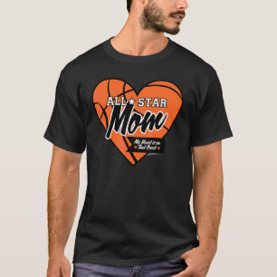 Camiseta Mãe de basquetebol em estrela