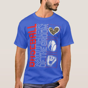 Camiseta Mãe de Beisebol do Noivo Dia de Jogo Leopardo Cora