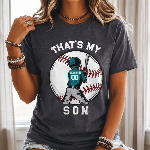 Camiseta Mãe de beisebol Filho Esportes Personalizado Crian
