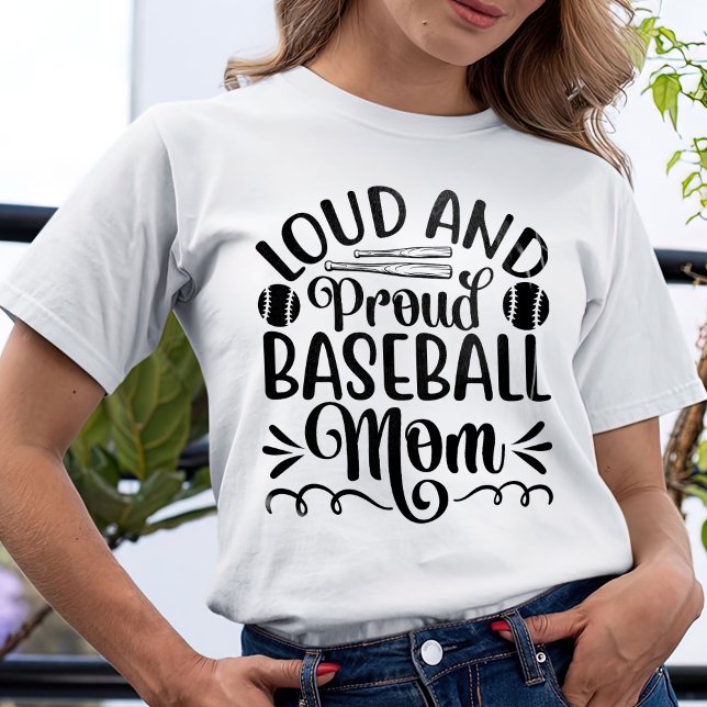 Camiseta Mãe De Beisebol Louca E Orgulhosa (Criador carregado)