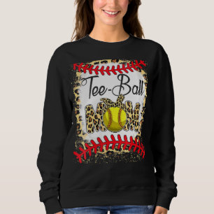 Camiseta Mãe de Bola de Tee Mãe de Softball Leopardo Sangra