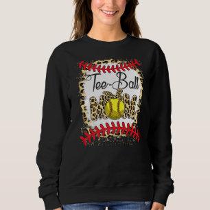 Camiseta Mãe de Bola de Tee Mãe de Softball Leopardo Sangra